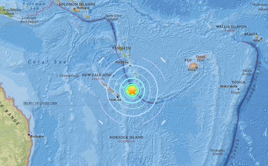 terremoto nuova caledonia tsunami