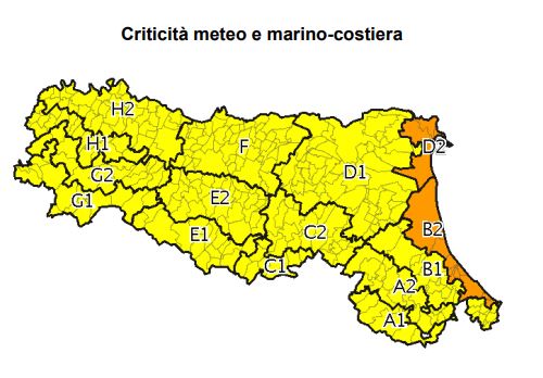allerta meteo Emilia-Romagna