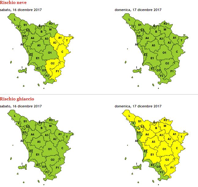 allerta meteo Toscana