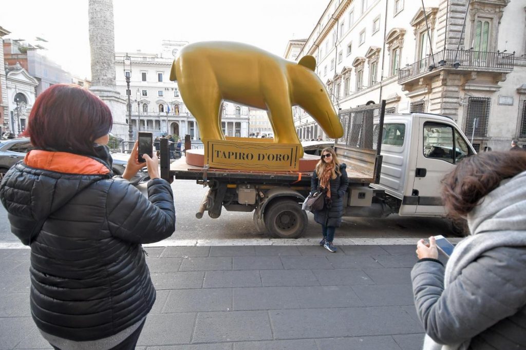 tapiro d'oro gigante roma