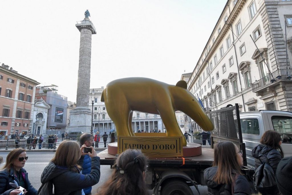tapiro d'oro gigante roma