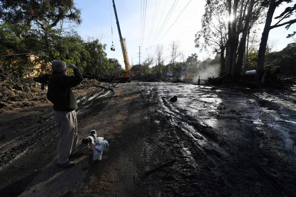 Maltempo California, frane e fango a Montecito