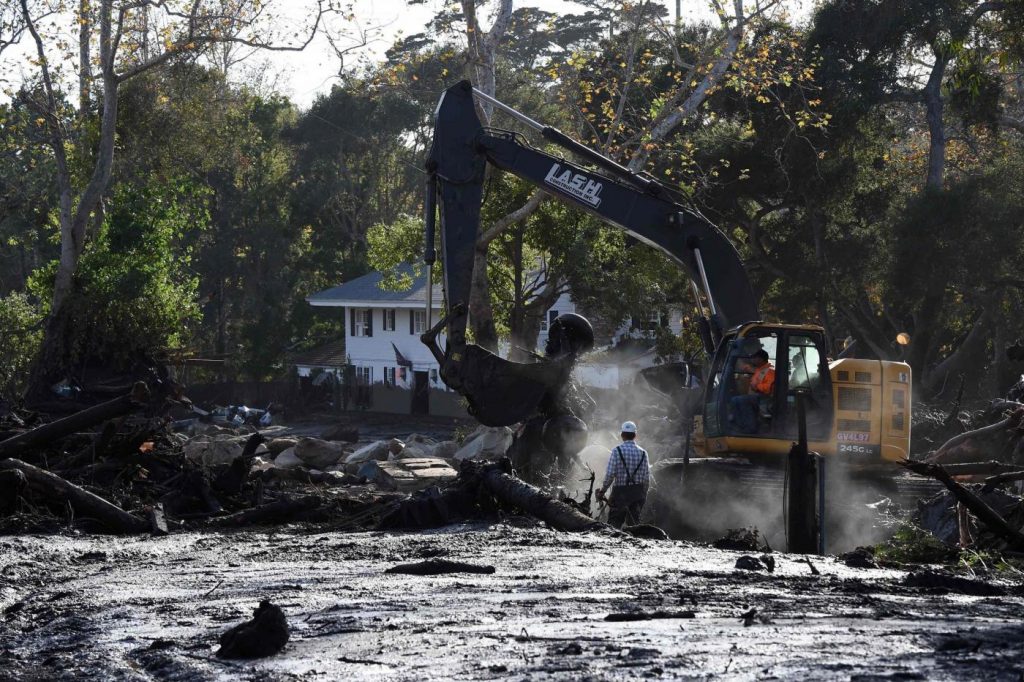 Maltempo California, frane e fango a Montecito