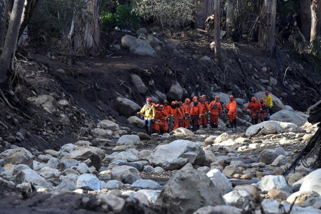 Maltempo California, frane e fango a Montecito