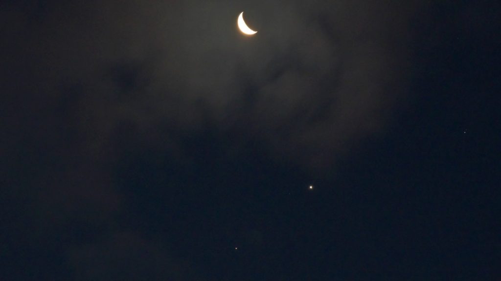 Congiunzione Luna Marte Giove (1)