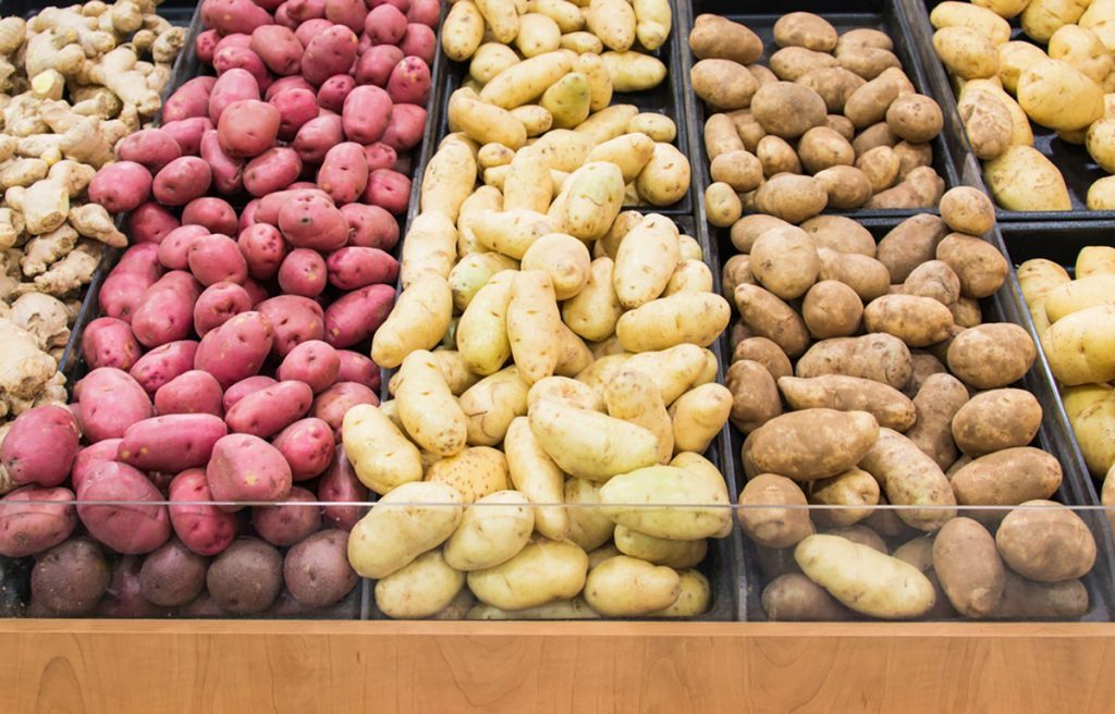 diverse varietà di patate