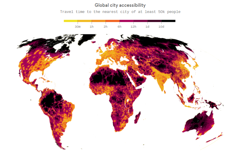 mappa accessibilità città