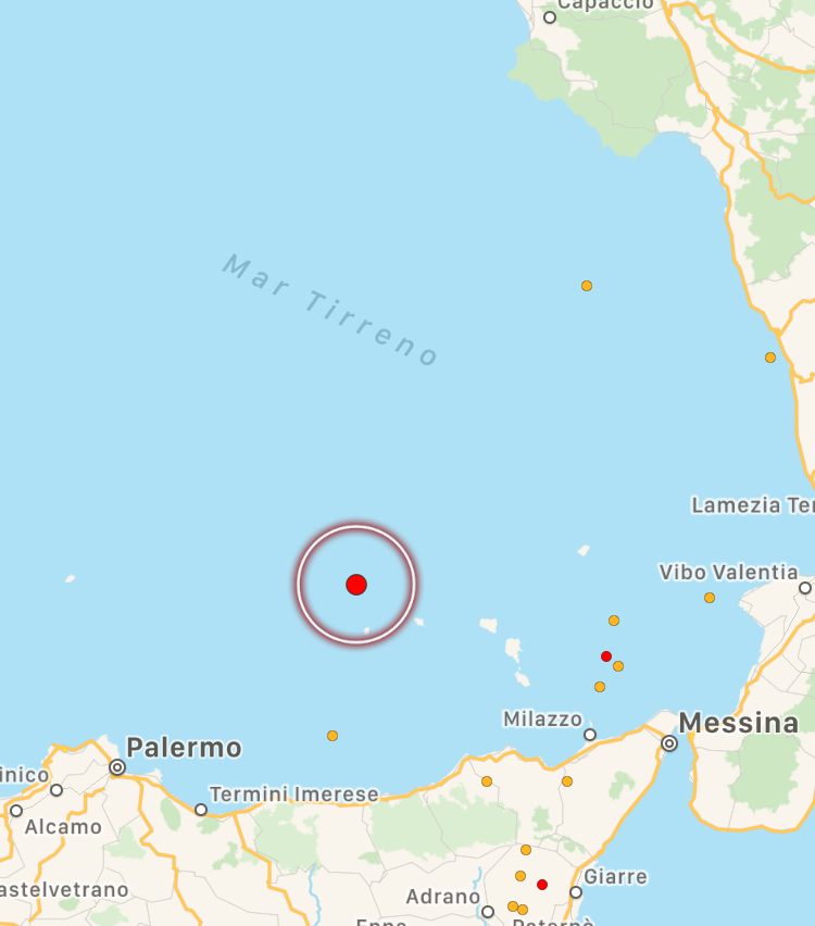 terremoto isole Eolie