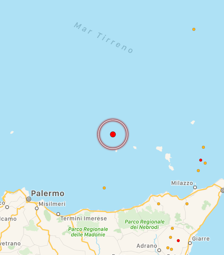 terremoto isole Eolie