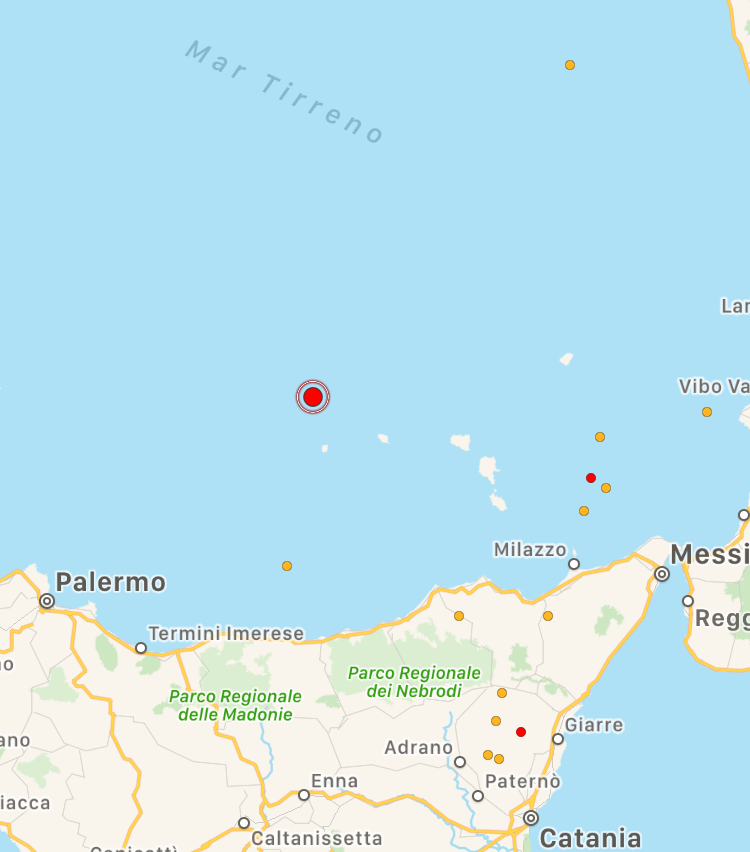 terremoto isole Eolie