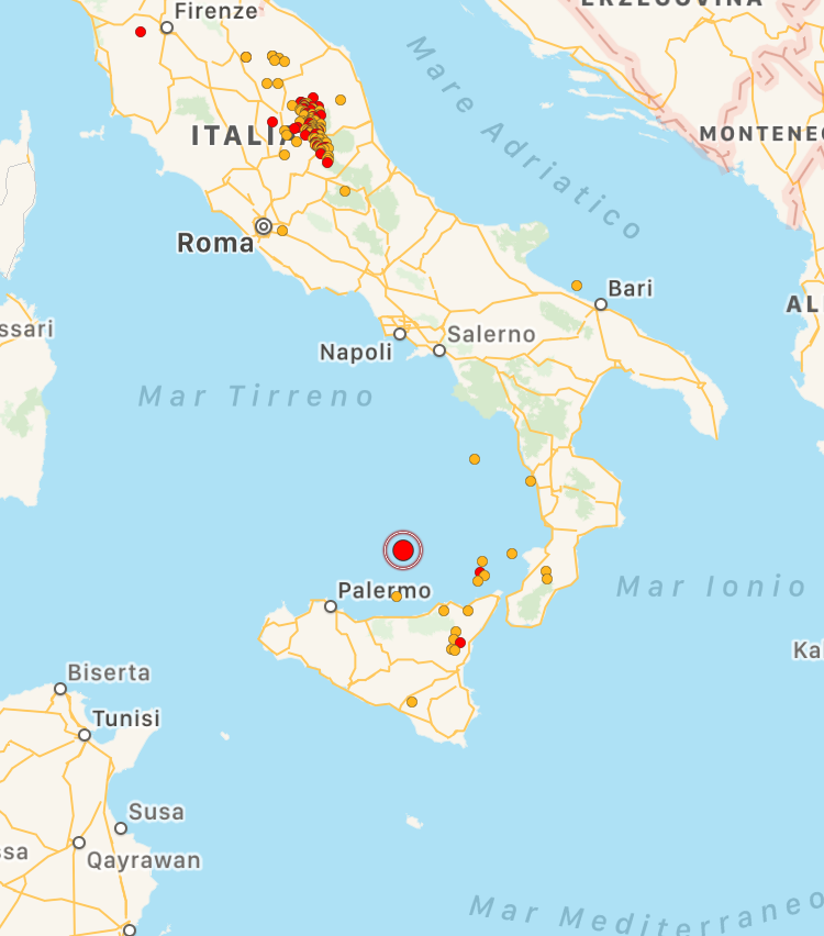 terremoto isole Eolie