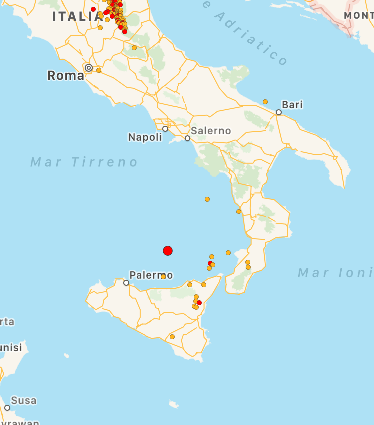 terremoto isole Eolie