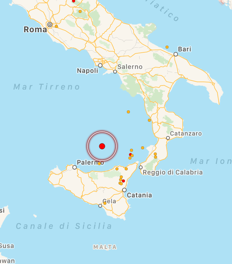 terremoto isole Eolie