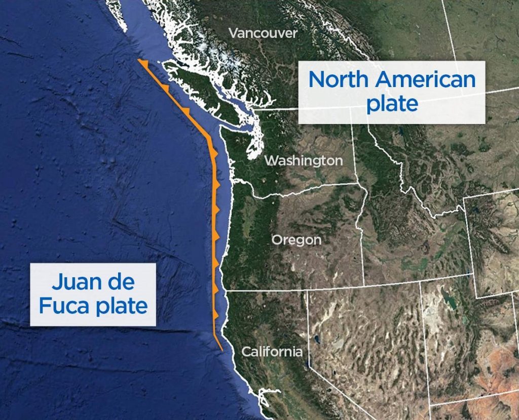 zona di subduzione cascadia terremoto