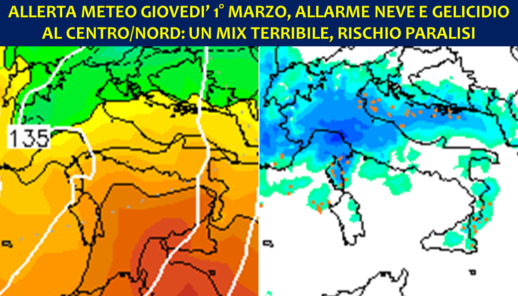 Allerta Meteo Giovedì 1 Marzo