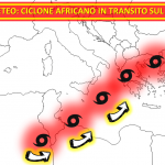 Allerta Meteo, ciclone Africano verso il mar Jonio: tempesta sempre più vicina a Malta, maltempo estremo in arrivo al Sud