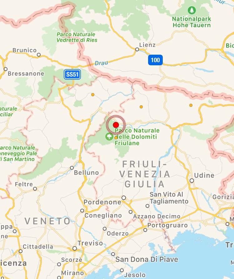 Terremoto Friuli veneto trentino alto adige
