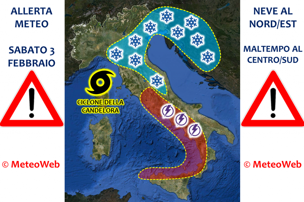 allerta meteo italia 3 febbraio 2018