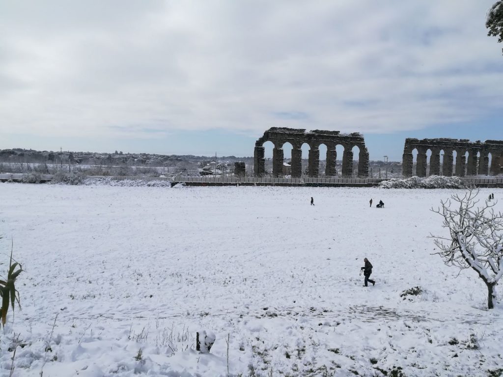 neve roma tuscolana cinecittà parco degli acquedotti (29)