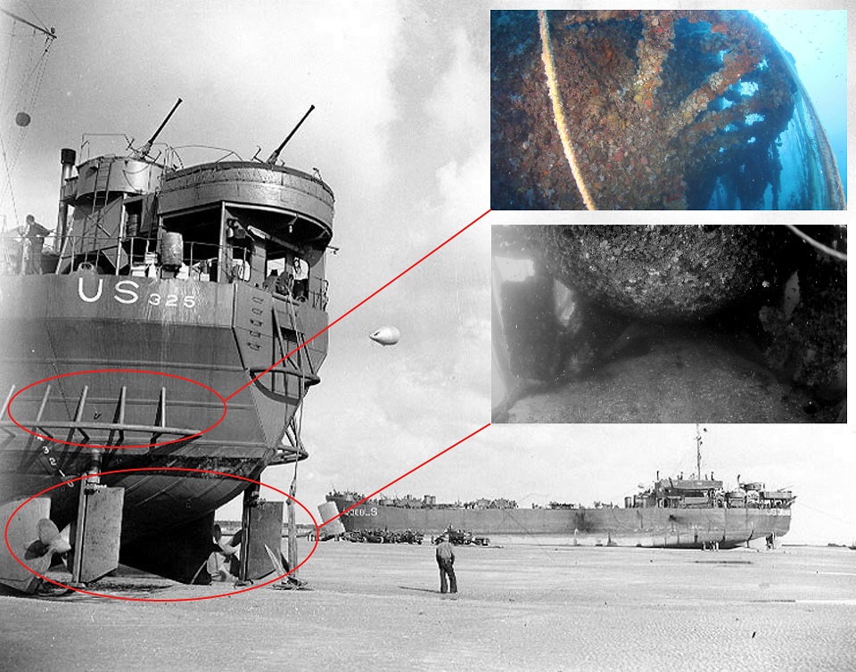 relitto della nave da sbarco HMS LST-429