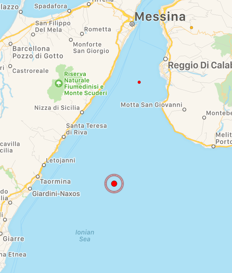 terremoto stretto di messina