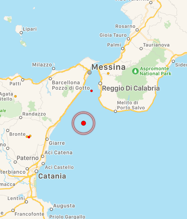 terremoto stretto di messina