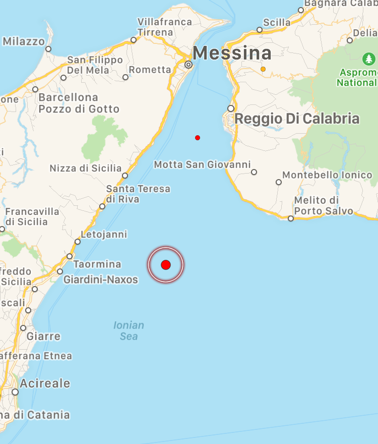 terremoto stretto di messina