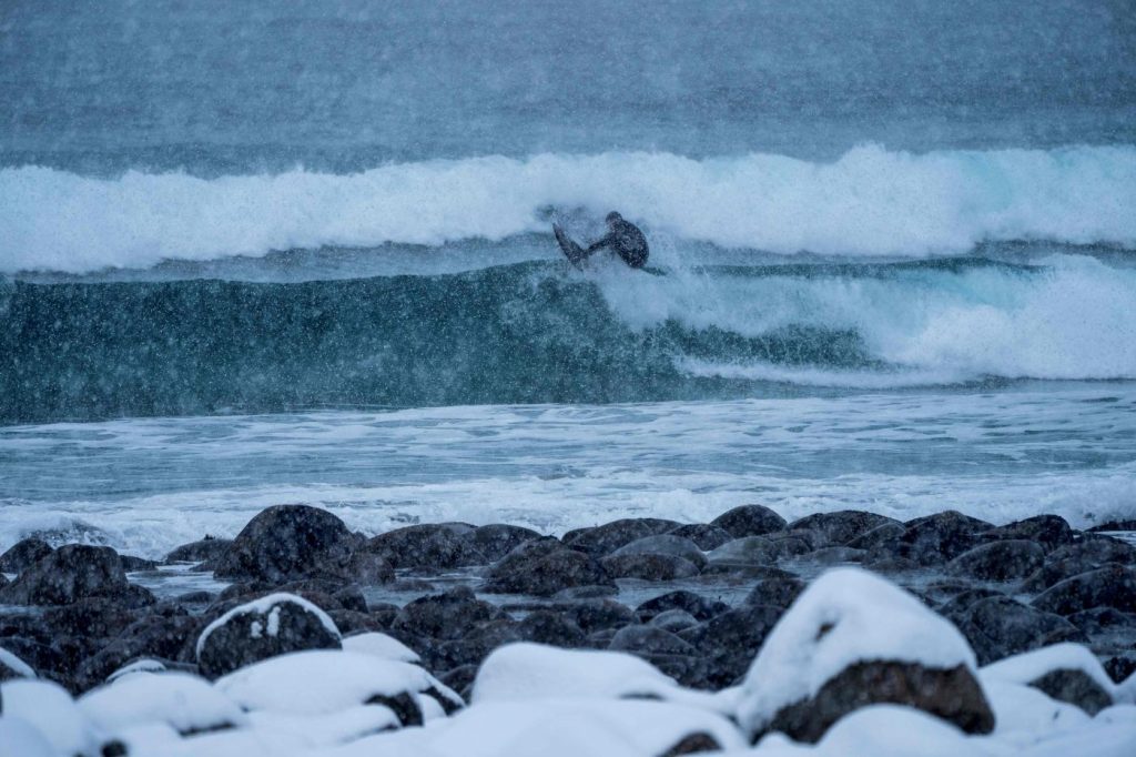 Norvegia surf Circolo Polare Artico