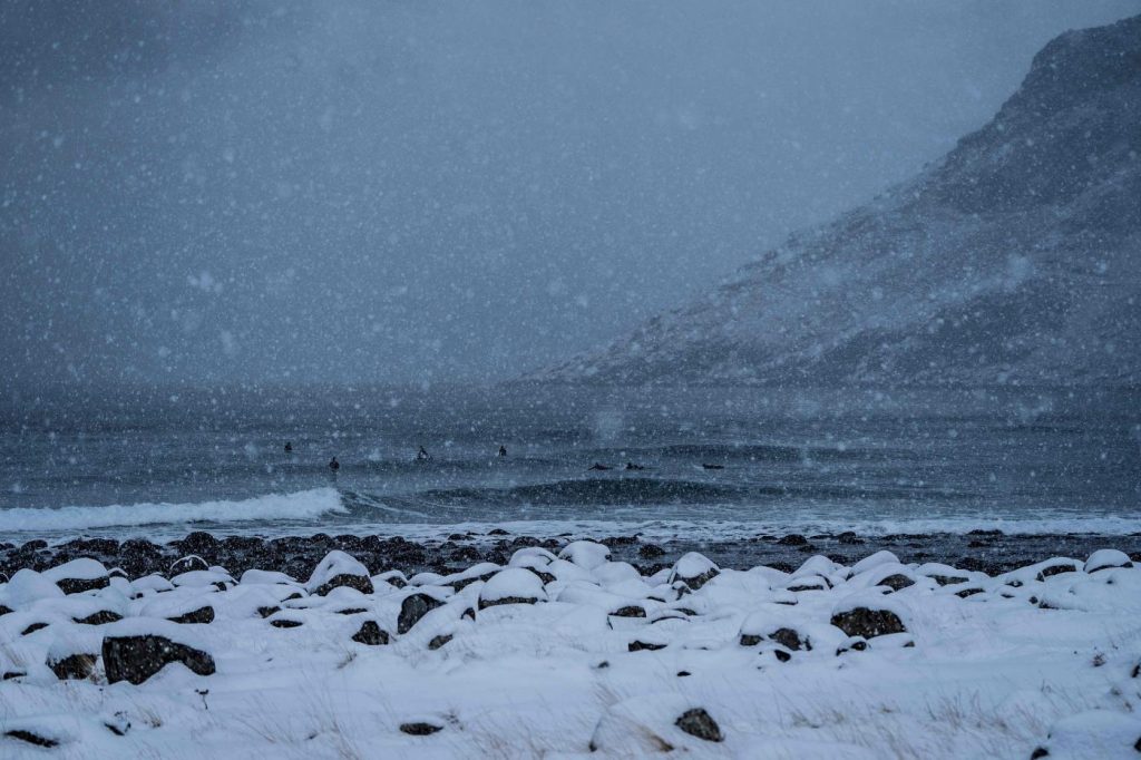 Norvegia surf Circolo Polare Artico