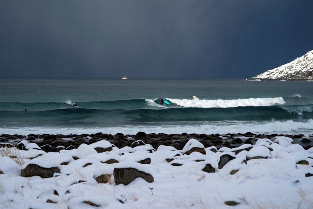 Norvegia surf Circolo Polare Artico