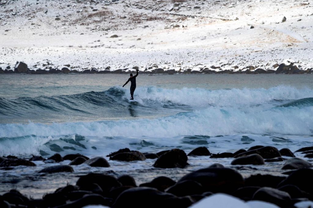 Norvegia surf Circolo Polare Artico