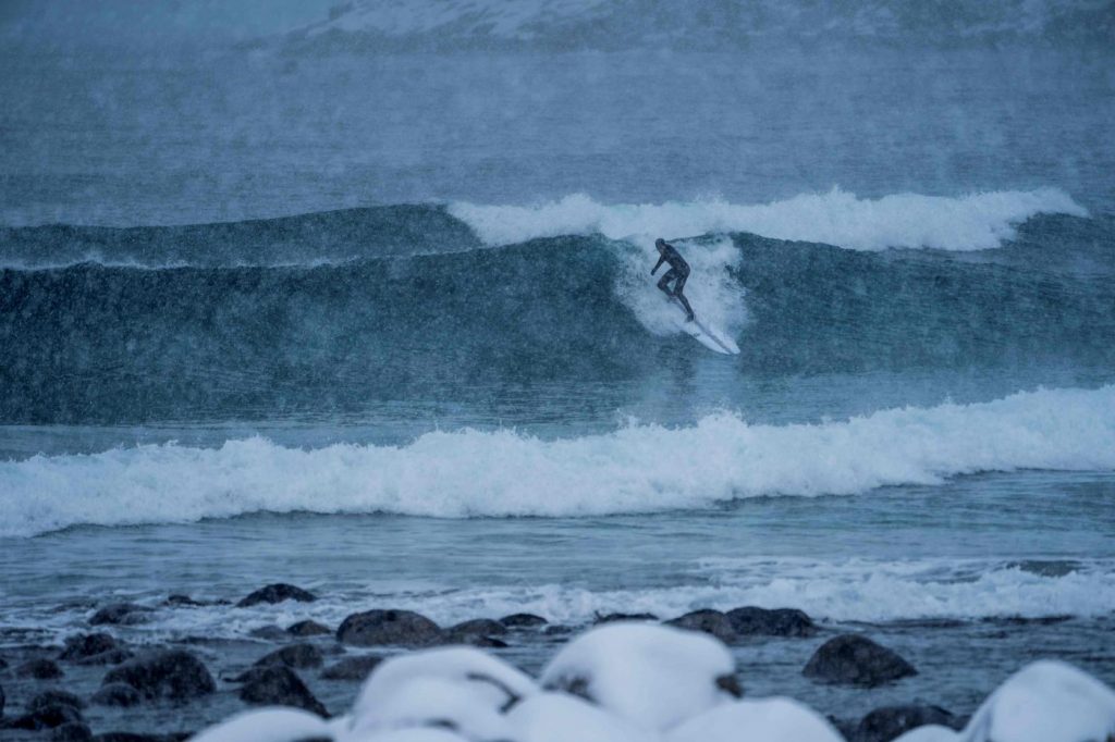 Norvegia surf Circolo Polare Artico