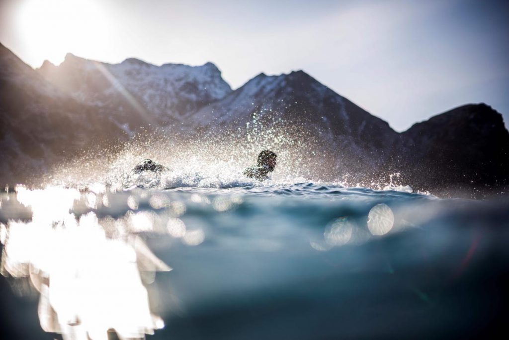 Norvegia surf Circolo Polare Artico