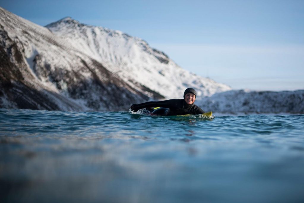 Norvegia surf Circolo Polare Artico