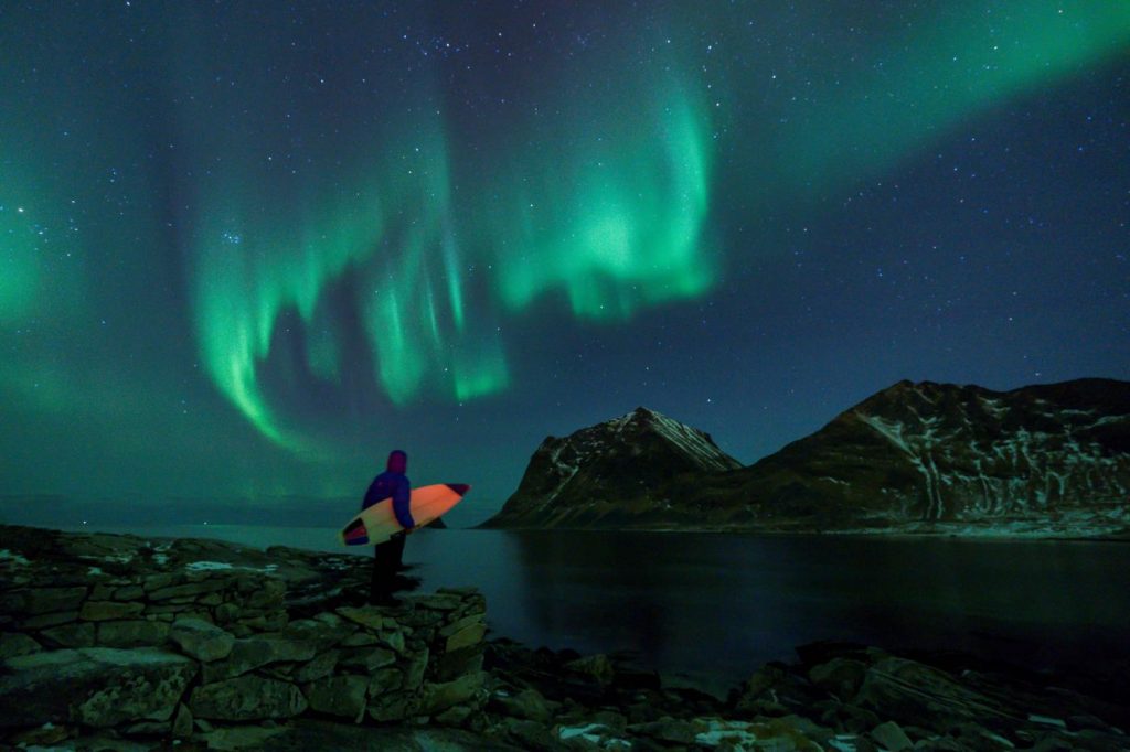 Norvegia surf Circolo Polare Artico