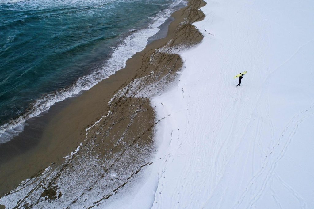 Norvegia surf Circolo Polare Artico