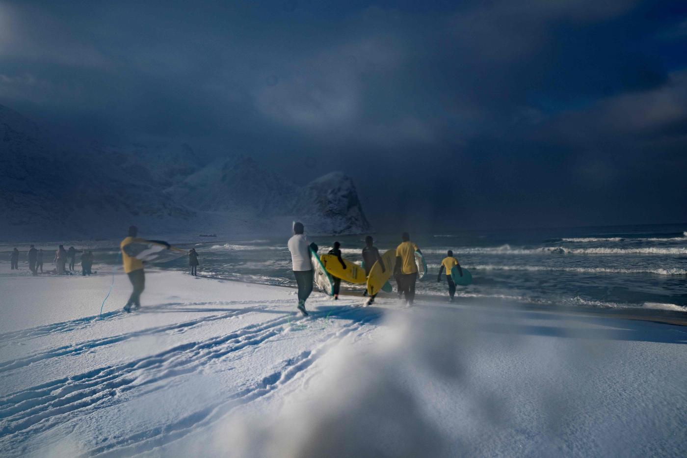 Norvegia surf Circolo Polare Artico