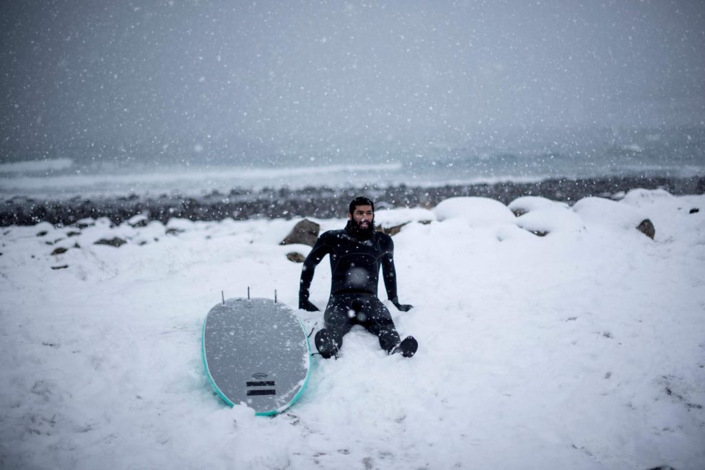 Norvegia surf Circolo Polare Artico