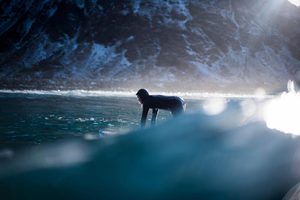 Norvegia surf Circolo Polare Artico