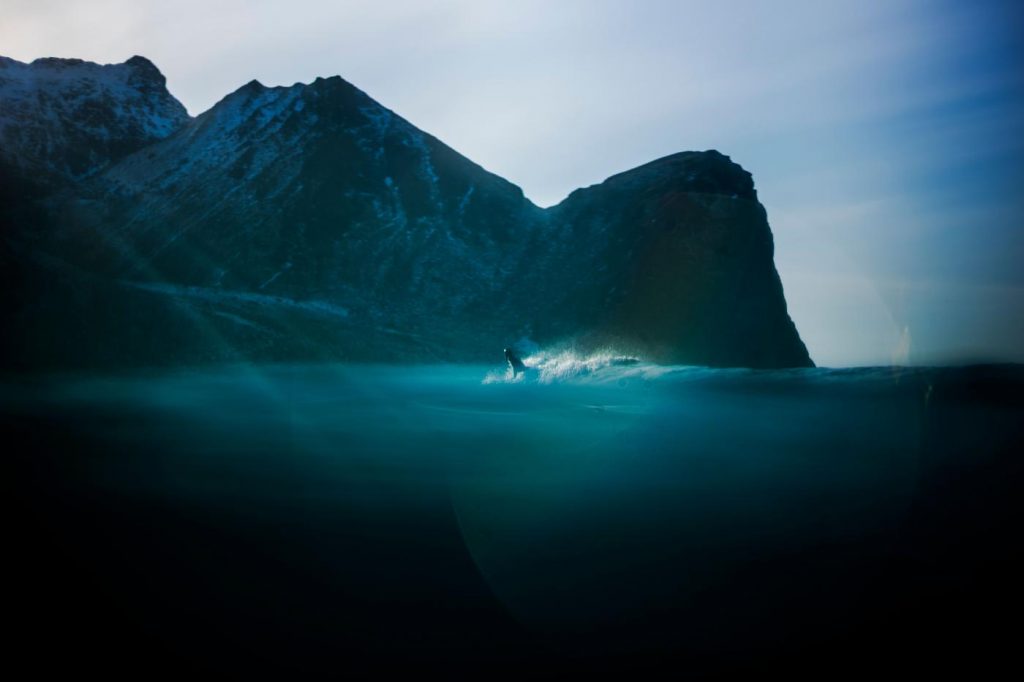 Norvegia surf Circolo Polare Artico