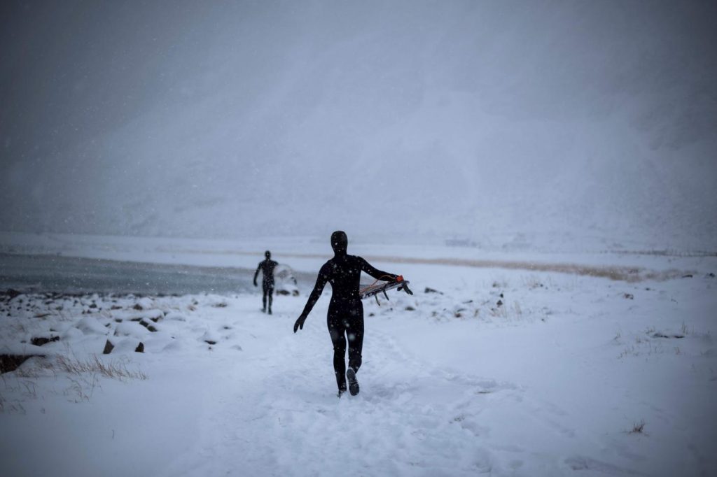 Norvegia surf Circolo Polare Artico