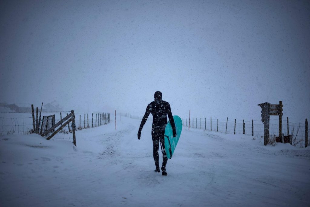 Norvegia surf Circolo Polare Artico