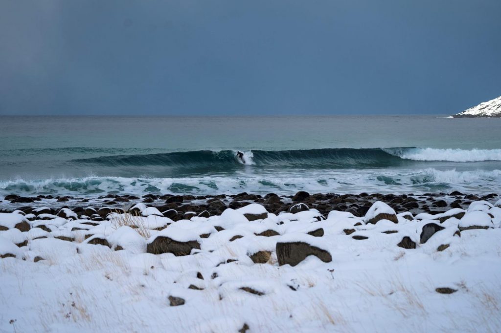 Norvegia surf Circolo Polare Artico