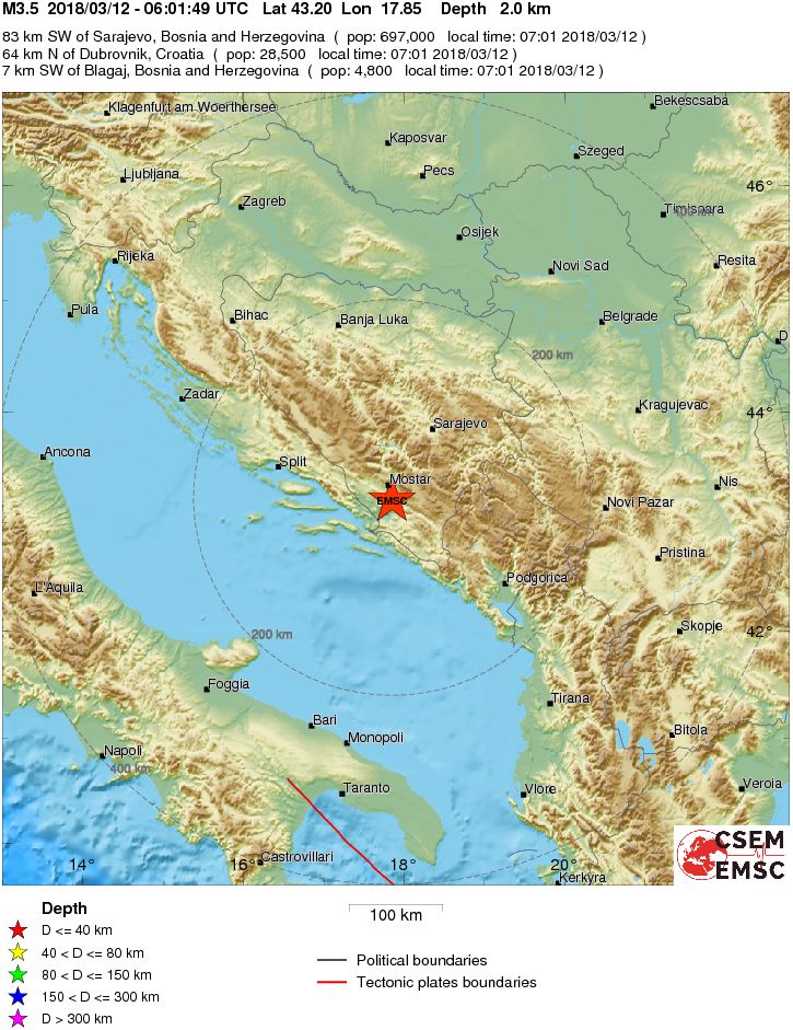 Terremoto Bosnia