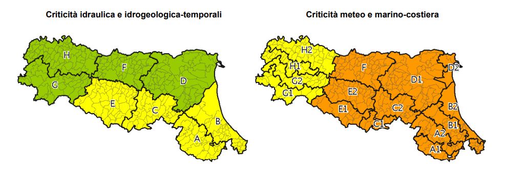 allerta meteo Emilia-Romagna