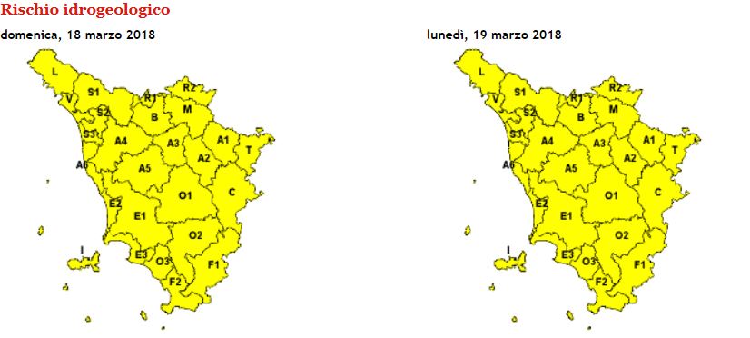 allerta meteo Toscana