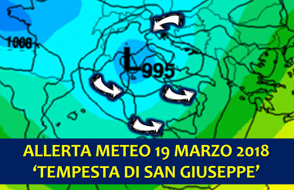 allerta meteo tempesta di san giuseppe