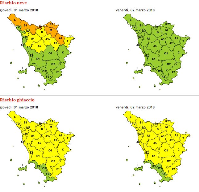 allerta meteo Toscana