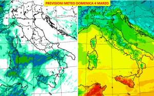 previsioni meteo domenica 4 marzo