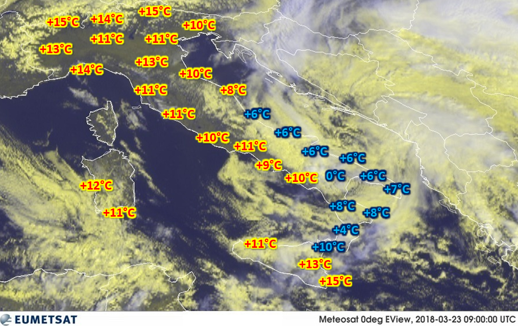 satellite italia 23 marzo 2018